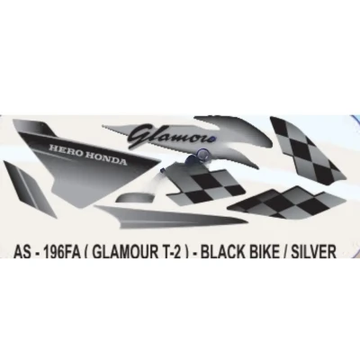 Silver Sticker Set For Hero Honda Glamour