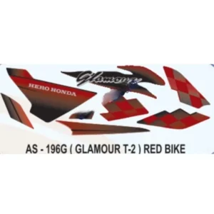 Sticker Set For Red Hero Honda Glamour