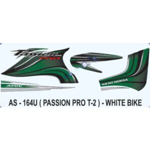 Sticker Set For White Hero Honda Passion Pro