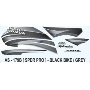 Grey Sticker Set For Hero Honda Splendor Pro
