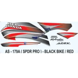 Red Sticker Set For Hero Honda Splendor Pro