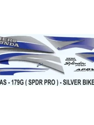 Sticker Set For Silver Hero Honda Splendor Pro