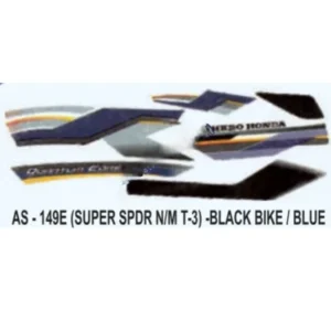 Blue Sticker Set For Hero Honda Super Splendor