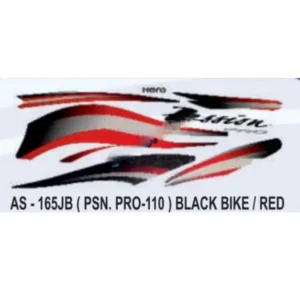 Red Sticker Set For Hero Passion Pro 110