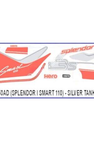 graphics-sticker-set-for-hero-splendor-ismart-110-silver-tank-red-sticker.jpg Sticker Set For Hero Splendor Ismart 110
