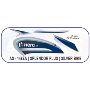 Sticker Set For Silver Hero Splendor Plus