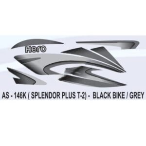 Grey Sticker Set For Hero Splendor Plus