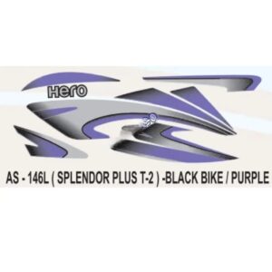 Purple Sticker Set For Hero Splendor Plus