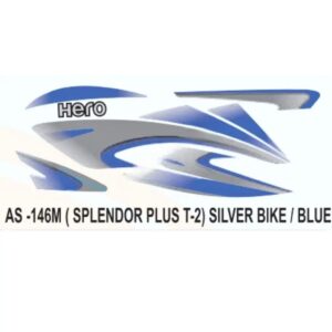 Blue Sticker Set For Hero Splendor Plus