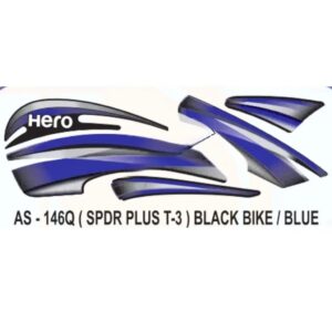 Blue Sticker Set For Hero Splendor Plus