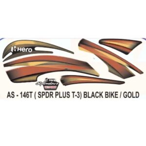 Golden Sticker Set For Hero Splendor Plus