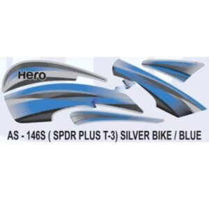 Blue Sticker Set For Hero Splendor Plus