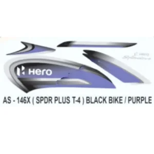 Purple Sticker Set For Hero Splendor Plus