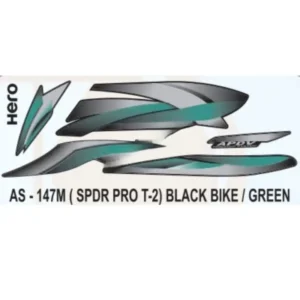 Green Sticker Set For Hero Splendor Pro