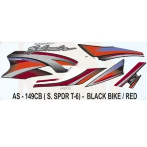 Red Sticker Set For Hero Super Splendor I3s