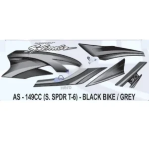 Grey Sticker Set For Hero Super Splendor I3s
