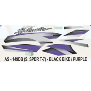 Purple Sticker Set For Hero Super Splendor I3s