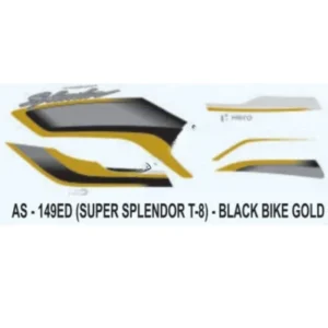 Golden Sticker Set For Hero Super Splendor