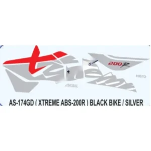 Silver Sticker Set For Hero Xtreme 200r