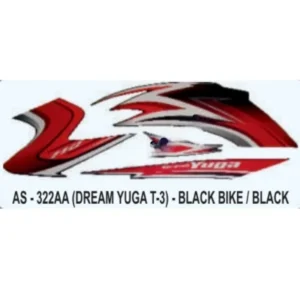 Black Sticker Set For Honda Dream Yuga product image