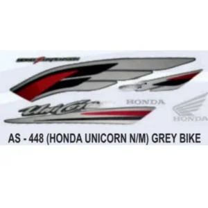 Sticker Set For Grey Honda Unicorn