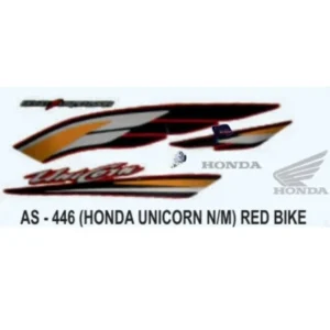 Sticker Set For Red Honda Unicorn