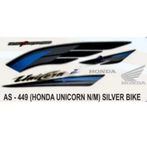 Sticker Set For Silver Honda Unicorn