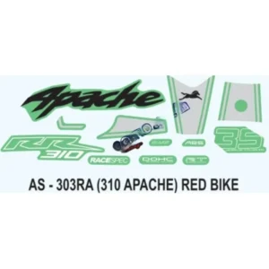 Green Sticker Set For Tvs Apache 310