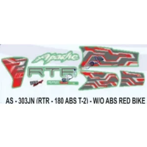 Graphics Sticker Set For Tvs Apache Rtr 180