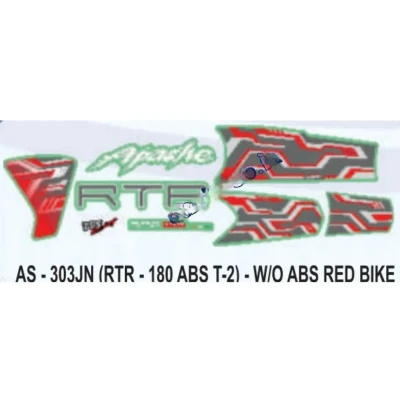 Graphics Sticker Set For Tvs Apache Rtr 180