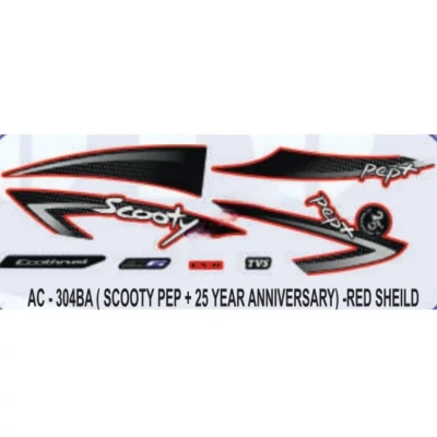 Graphics Sticker Set For Tvs Scooty Pep Plus
