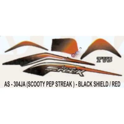 Sticker Set For Tvs Scooty Pep Streak