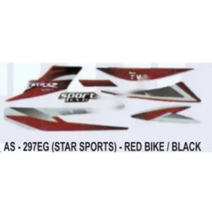 Black Sticker Set For Tvs Star Sports