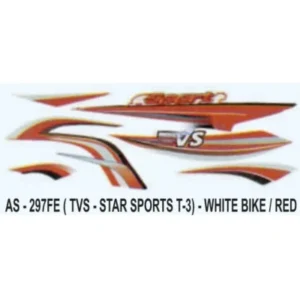 Red Sticker Set For Tvs Star Sports