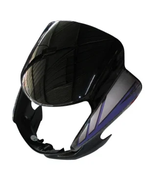 Headlight Visor Fit For Hero Cd deluxe New Model self Start Blackblue Sticker bp