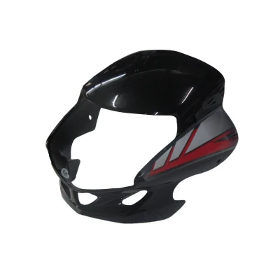 Headlight Visor Fit For Hero Cd deluxe New Model self Start Blackred Sticker