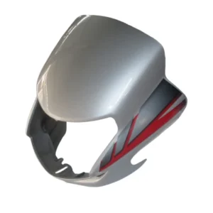 Headlight Visor Fit For Hero Cd deluxe New Model self Start Cloud Silverred Sticker