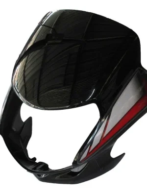 Headlight Visor Fit For Hero Hf deluxe Black red Sticker bp