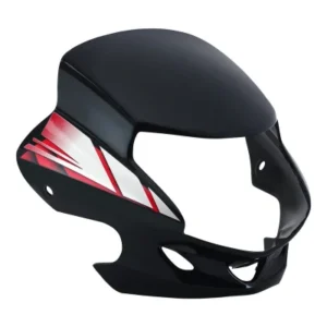 Headlight Visor Fit For Hero Hf deluxe Type 3 Black red Sticker