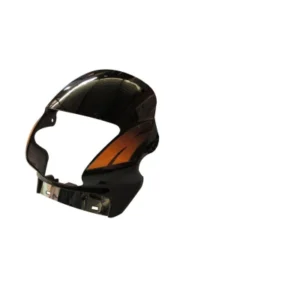 Headlight Visor Fit For Hero Passion Plus Black orange Sticker