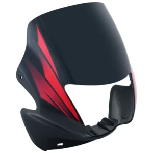 Headlight Visor Fit For Hero Passion Plus New Model Black red Sticker
