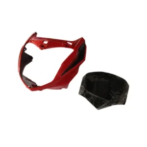 Headlight Visor Fit For Hero Splendor I smart 110 With Glass Sports Red black Sticker