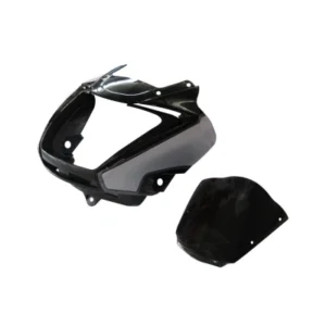 Headlight Visor Fit For Hero Splendor I smart Black silver Sticker