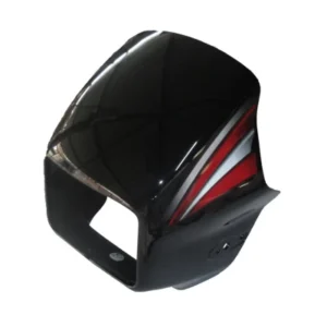 Headlight Visor Fit For Hero Splendor Pro new Graphics Black red Sticker