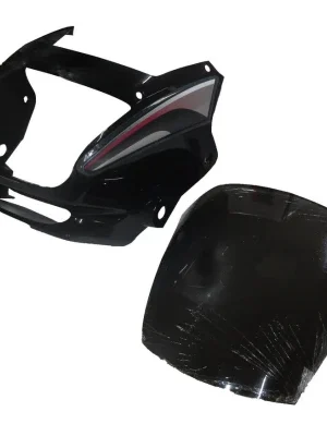 Headlight Visor Fit For Hero Super Splendor Black red Sticker