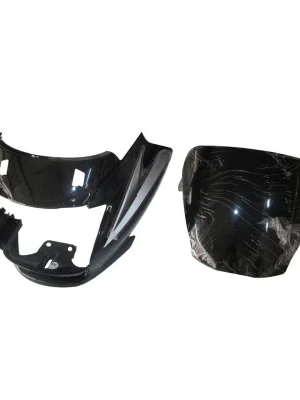Headlight Visor Fit For Hero Super Splendor T 5 Black white Sticker