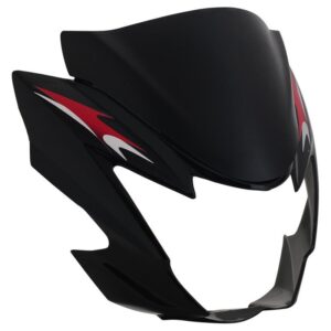 Headlight Visor Fit For Suzuki Hayate With Glass Black red Sticker