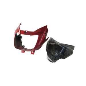 Headlight Visor Fit For TVS Starcity Latest With Glass Restful Red