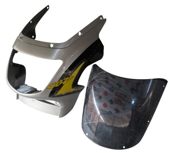 Headlight Visor Fit For With Glass Hero Cbz Starsilver Black yellow Cone For Black Bike
