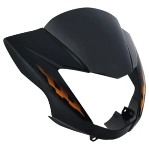Headlight Visor Fit For With Glass Hero Glamour Latest New Model Type 4 Black orange Sticker